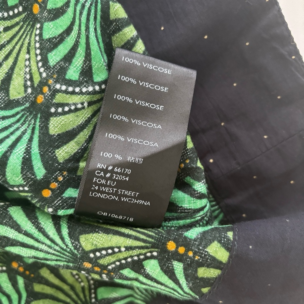 Anthropologie Green and Black Patterned Whimsy Holiday Midi Dress - Picture 7 of 11